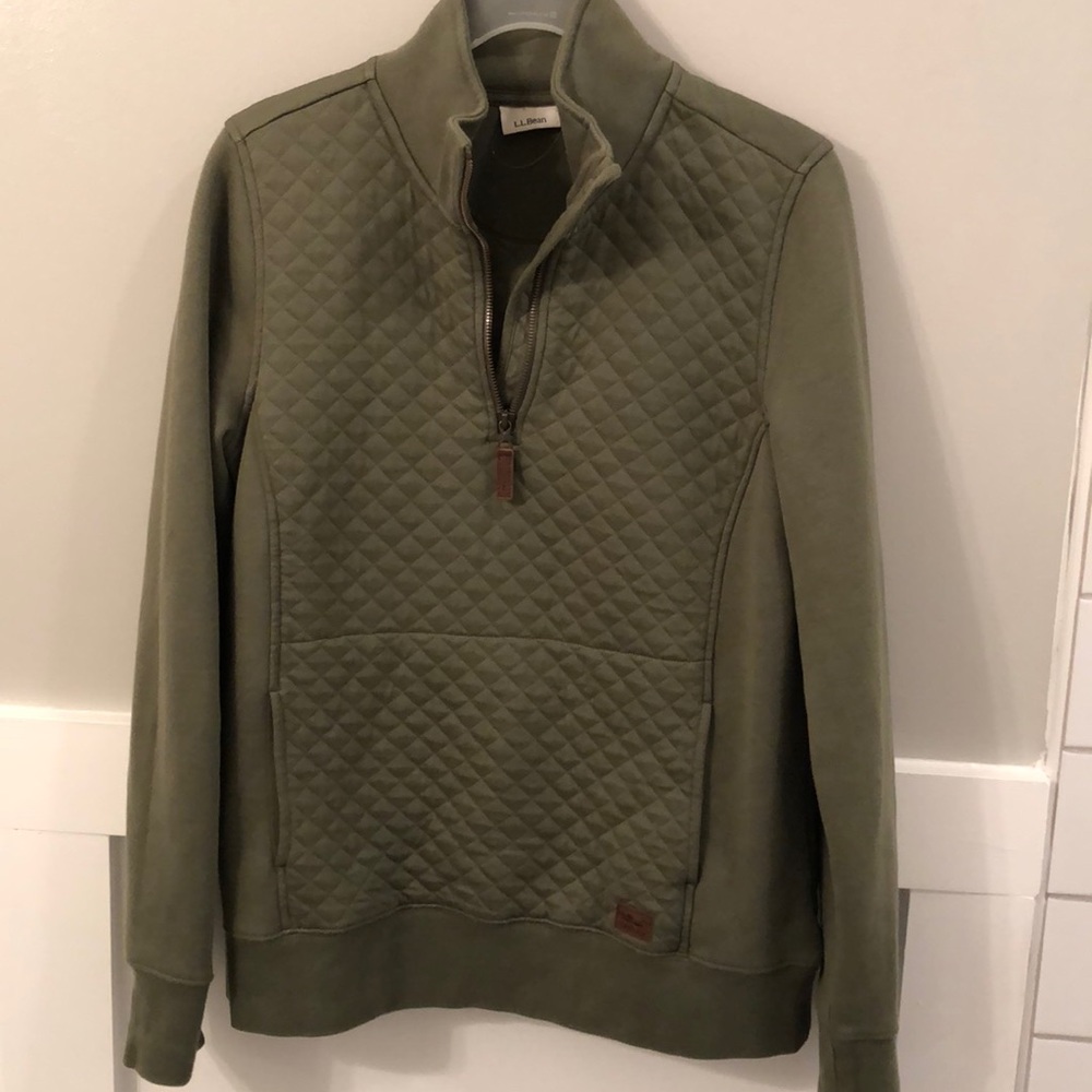 Olive green LL Bean Pullover